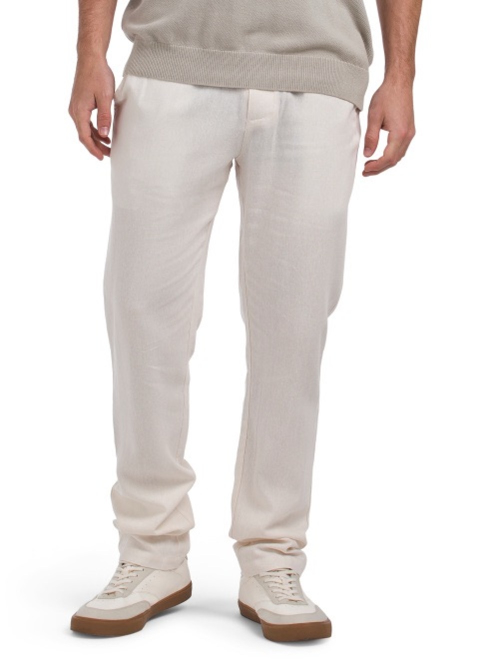 Onia Men's Cream Linen-Blend Pants